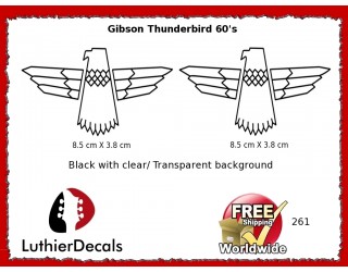 Gibson Thunderbird Firebird Guitar Decal 261